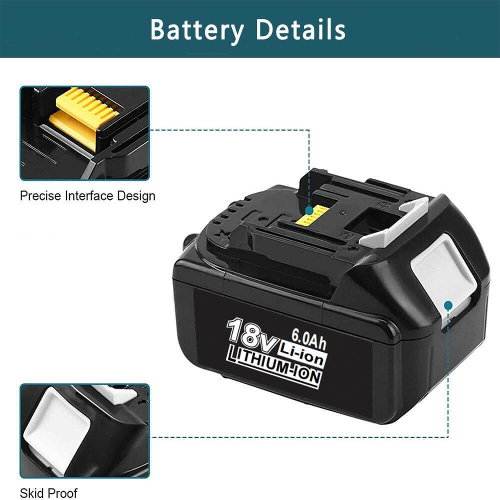 4 Pack For 18V Makita Battery Replacement | BL1830 BL1840 6000mAh