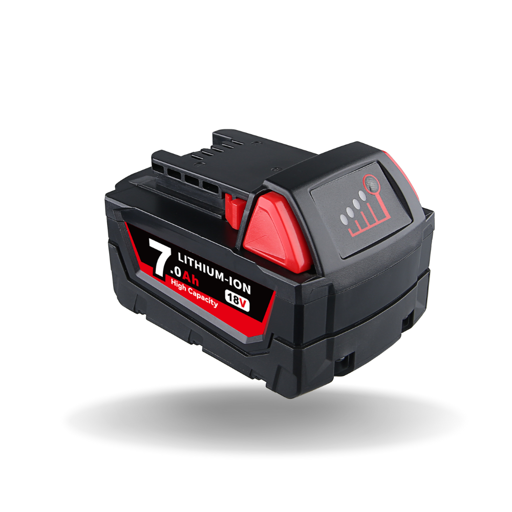 Aeboren FOR MILWAUKEE M18 Battery 18V 7000mAh Li-ion 2 Pack Black &Red ...