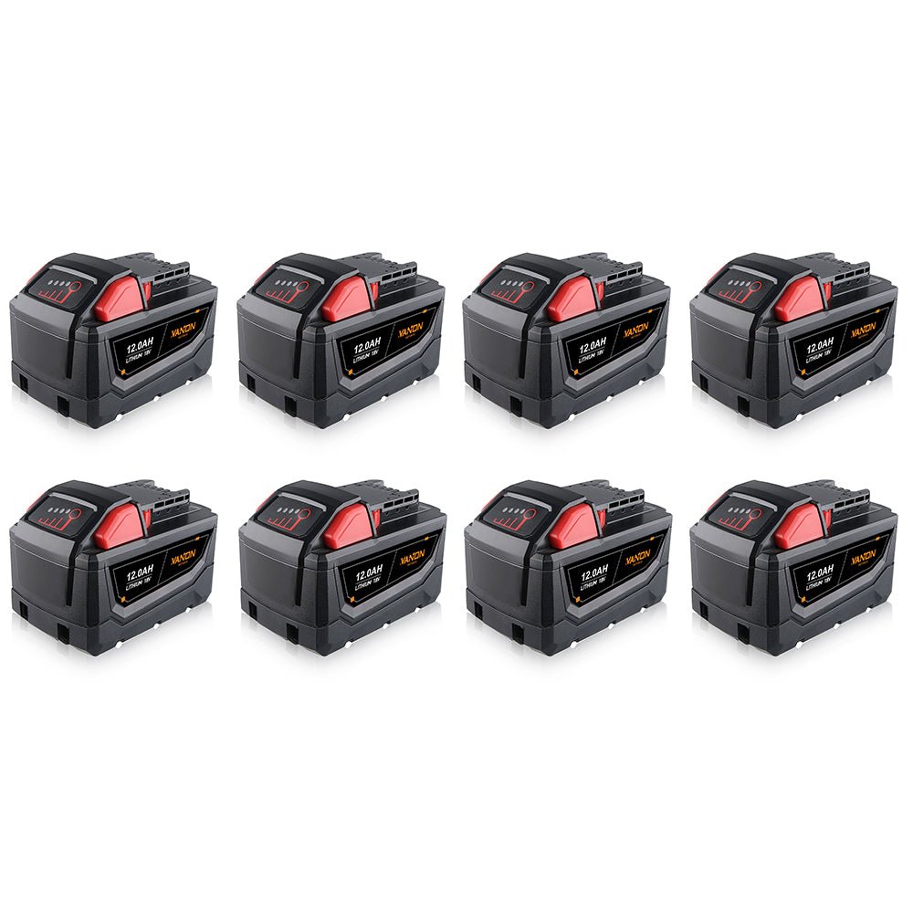 For Milwaukee 18V Battery 12Ah Replacemnt | M18 Batteries 8Pack