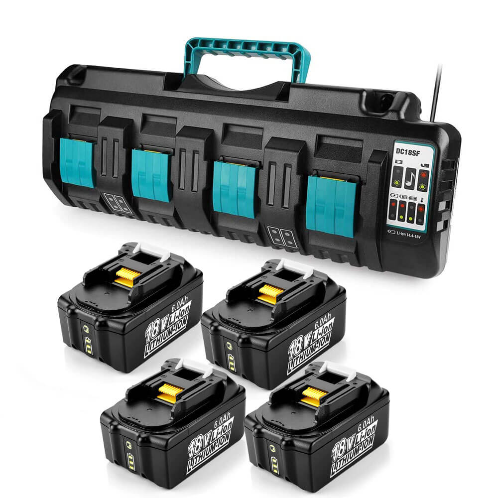 18V 4AH BL1840B Batterie de remplacement pour Makita avec LED 4 pièces /  Compatible avec Makita 18V BL1830B BL1860B BL1820 LXT-400 – Dasbatteries