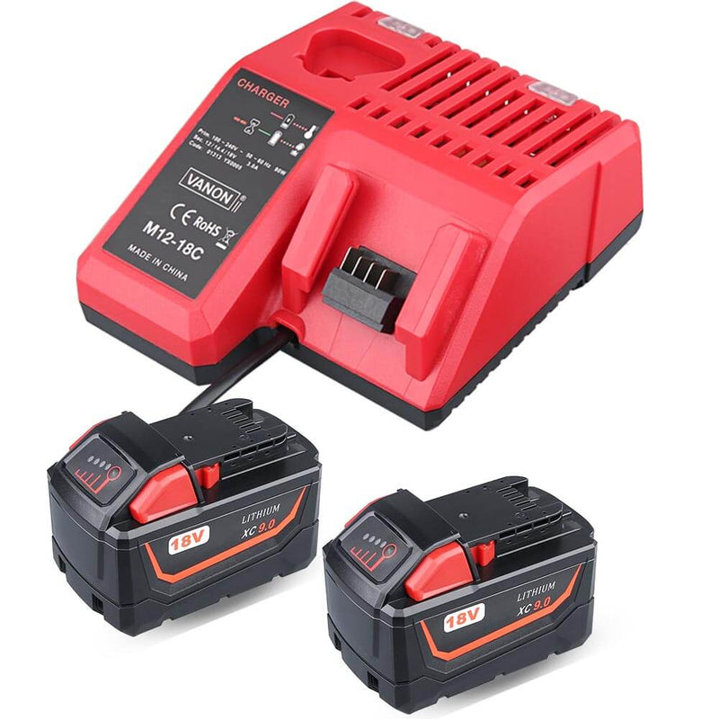 Milwaukee m18 9.0 discount battery 2 pack