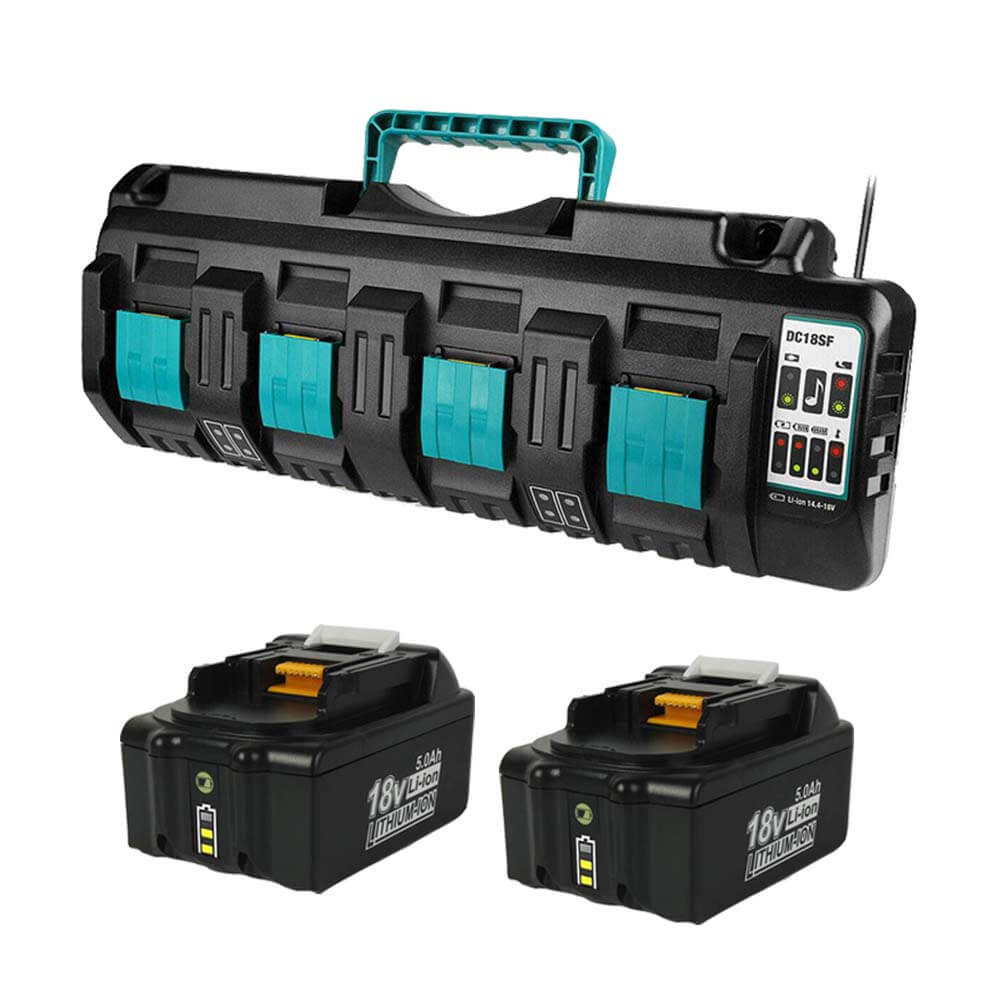 Pack 2 Batteries MAKITA BL1850B Li-ion 18 V / 5 Ah (témoin de