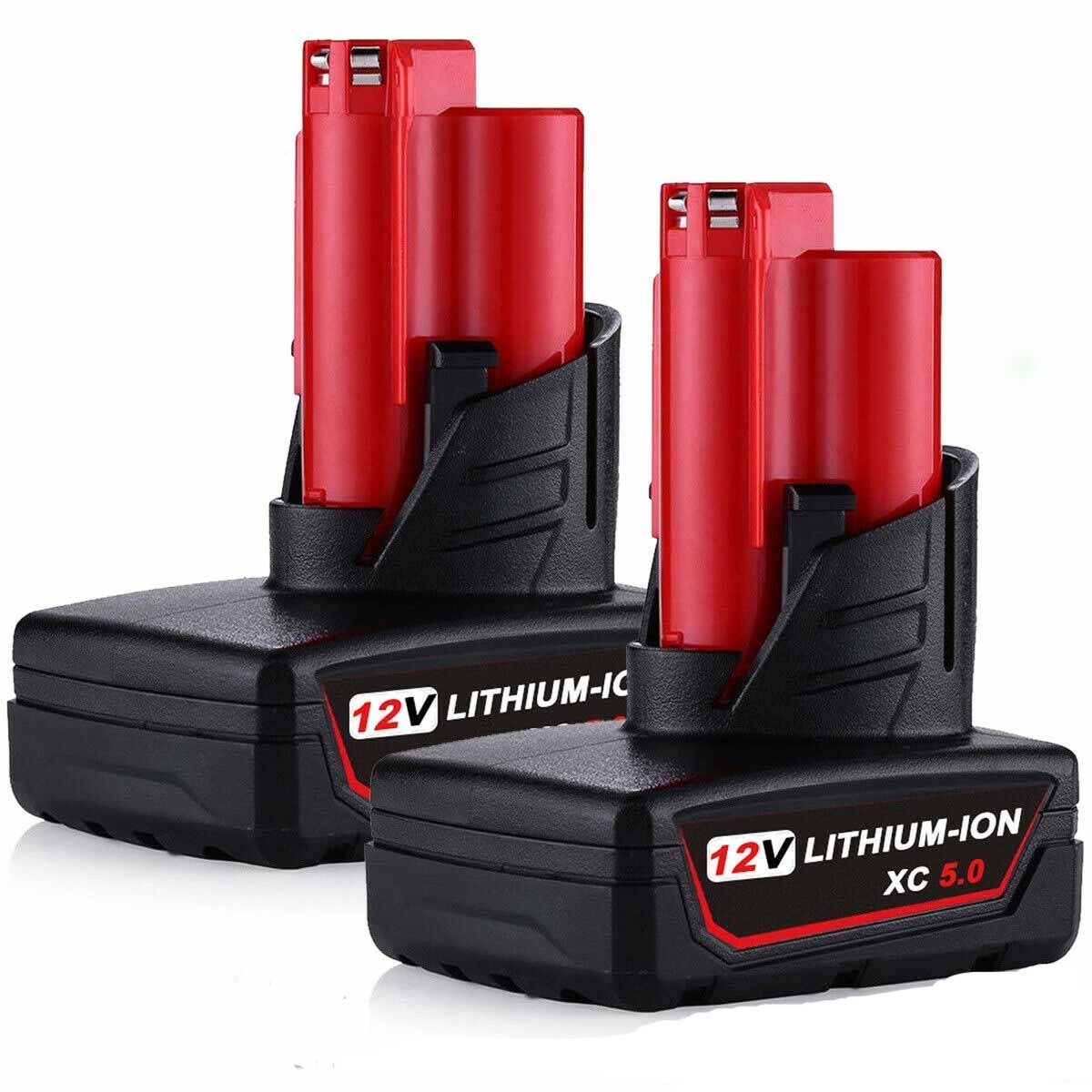 For Milwaukee 12V M12 6.0Ah Battery Replacement  Li-ion Battery 2 Pack —  Vanon-Batteries-Store
