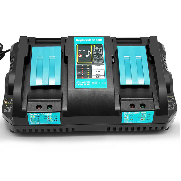 For Makita 18V DC18RD Rapid Charger  Dual Port Lithium-Ion Battery Ch –  Battery Factory Outlet